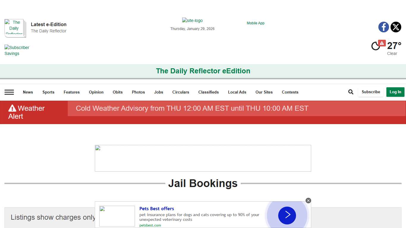 Jail Bookings reflector.com